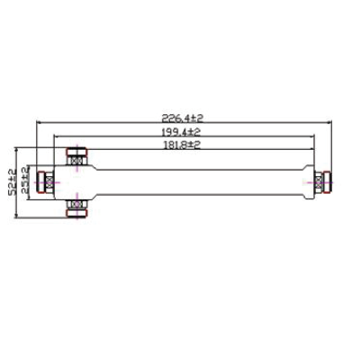 Split:3； Ripple (dB)：≤0.45；VSWR ：≤ 1.25 High power level power divider