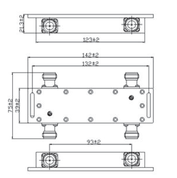 703-2700MHz Impedance：50Ω; VSWR：≤1.3 300W cavity 3dB bridge