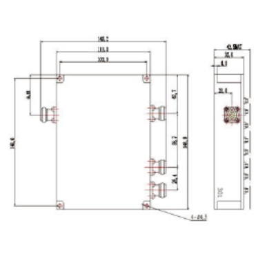 889-2390MHz High power (three-way) cavity combiner