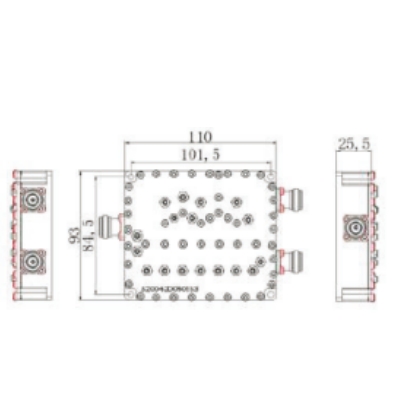 889-2700MHz High power level (two-way) cavity combiner