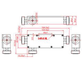 Impedance：50Ω; VSWR：≤1.3 Waterproof (DIN-F) coupler