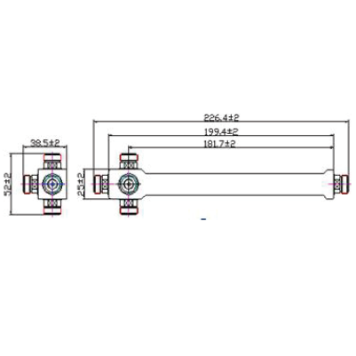 Split:4；Ripple (dB)：≤0.55；VSWR ：≤ 1.25 High power waterproof power divider