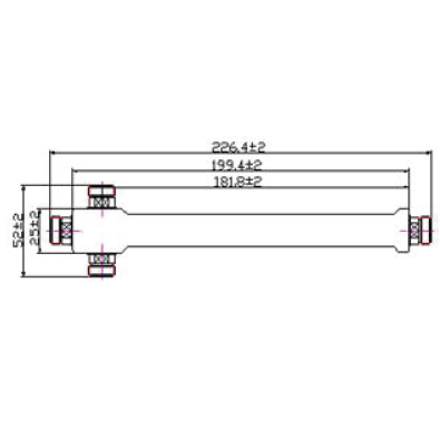 Split:3；Ripple (dB)：≤0.45；VSWR ：≤ 1.25 High power waterproof power divider