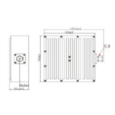 Impedance:50Ω; Power:200W; VSWR：≤1.25;  800-3700MHz 200W load