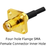 Four-hole Flange SMA Female Connector Inner Hole