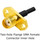 Two-hole Flange SMA Female Connector Inner Hole